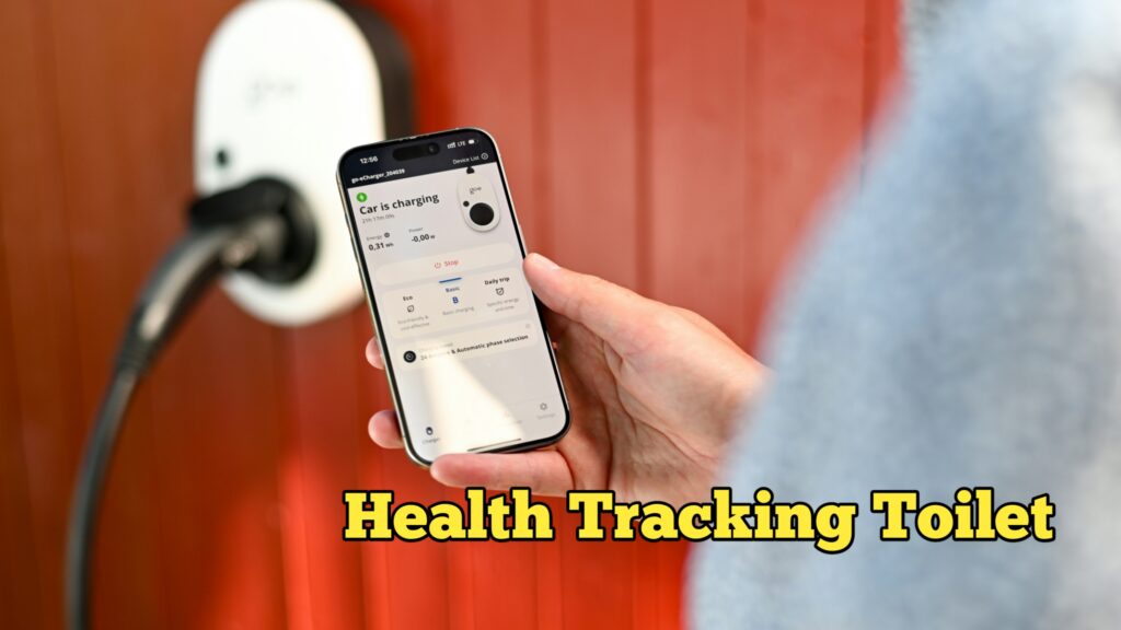 Future smart toilet AI health analysis technology concept