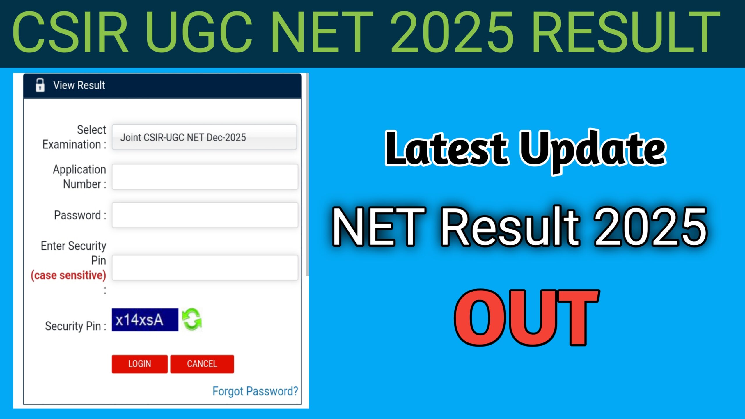 CSIR UGC NET December 2025 result official website